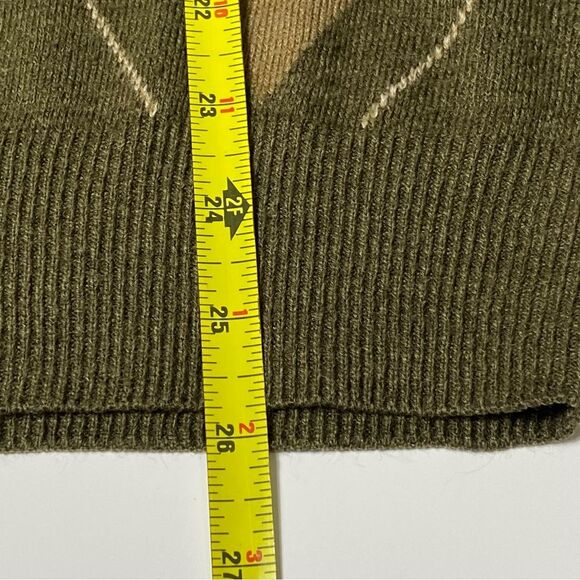 Geoffrey Beene Green Argyle Crewneck Pullover Sweater Men's Size Large - Picture 2 of 12
